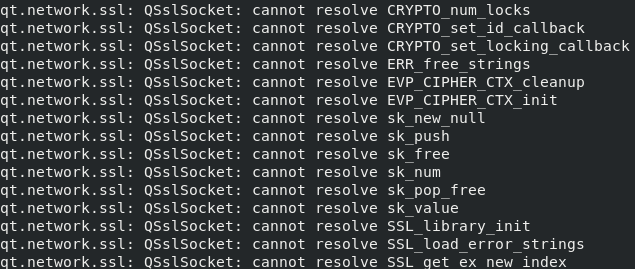 qt.network.ssl: QSslSocket: cannot resolve CRYPTO_num_locks